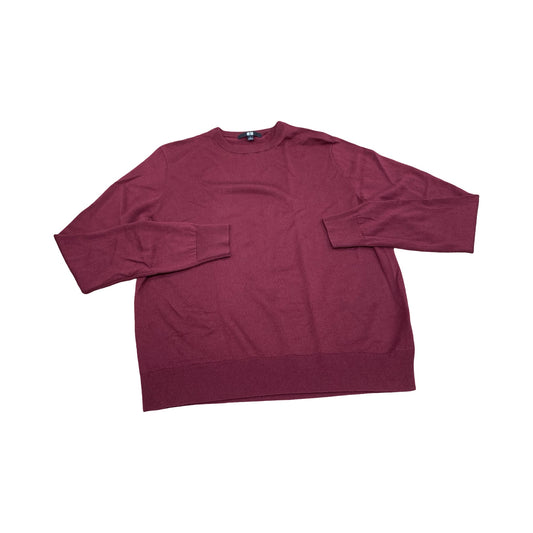 Sweater By Uniqlo In Maroon, Size:L
