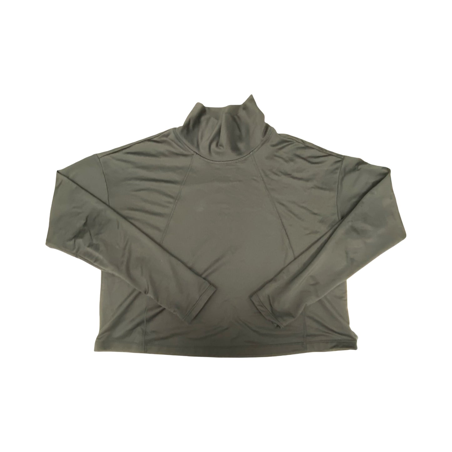 Athletic Top Ls Collar By Athleta In Black, Size:M