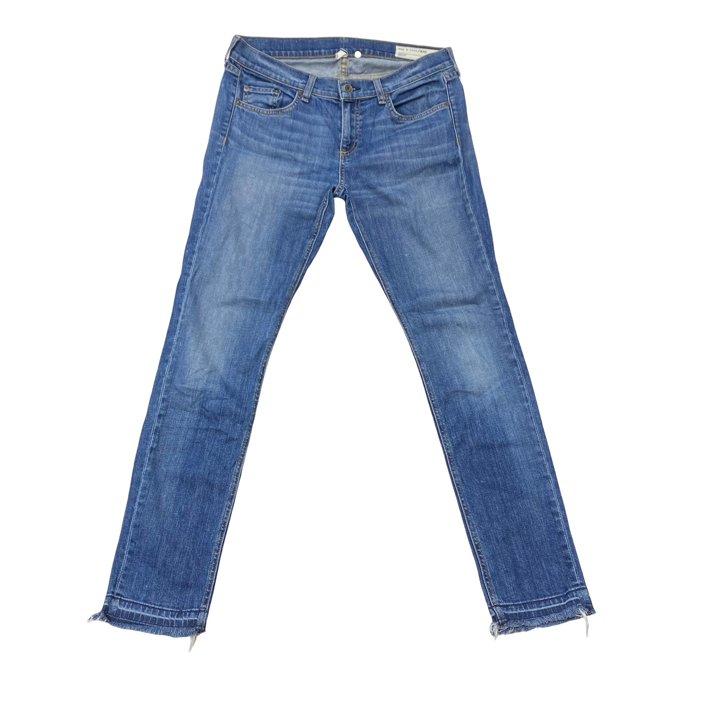 Jeans Straight By Rag And Bone In Blue Denim, Size:6