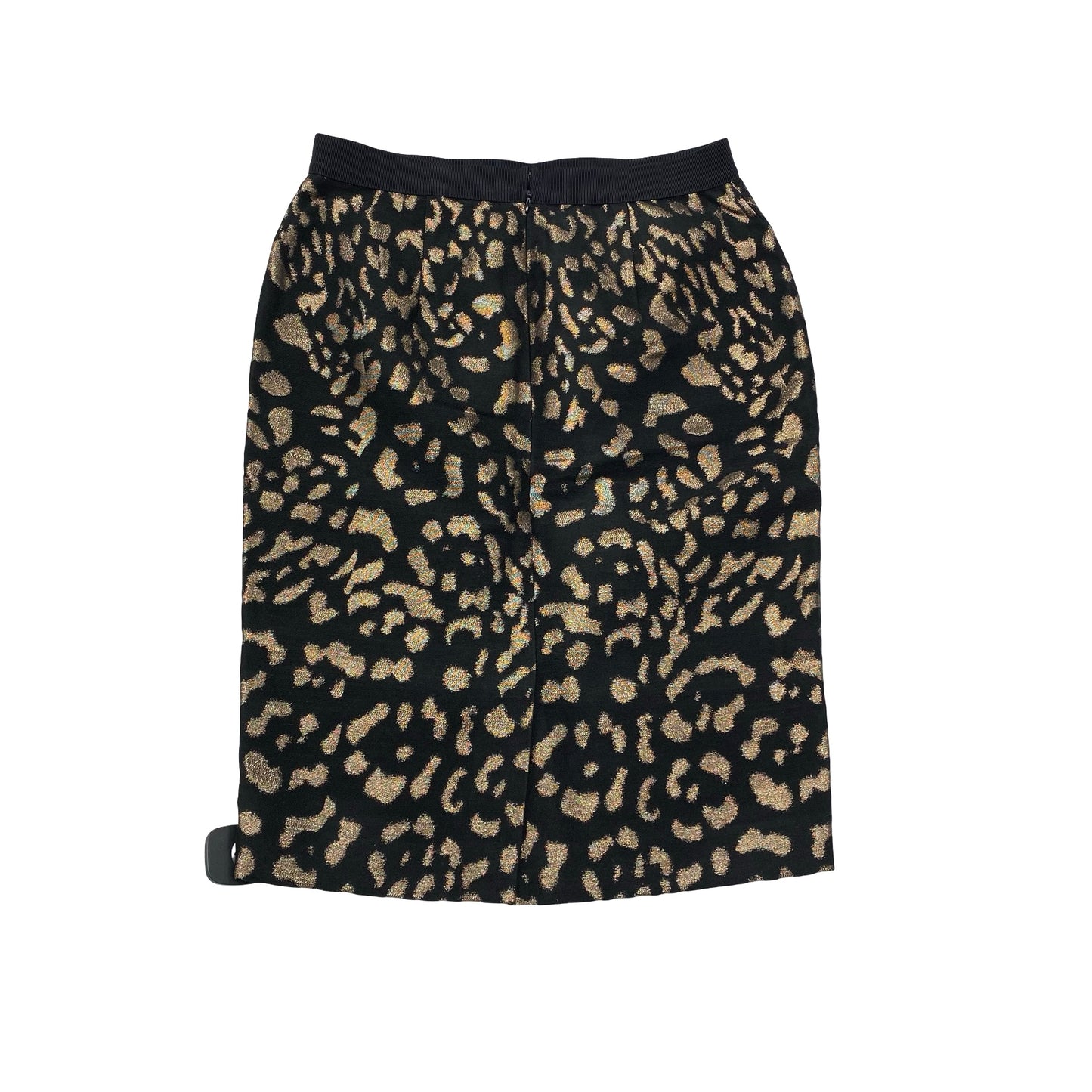 Skirt Midi By Ann Taylor In Black & Gold, Size:2