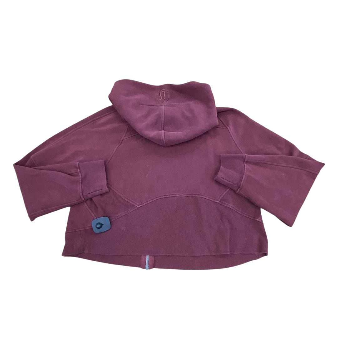 Athletic Jacket By Lululemon In Maroon, Size:M