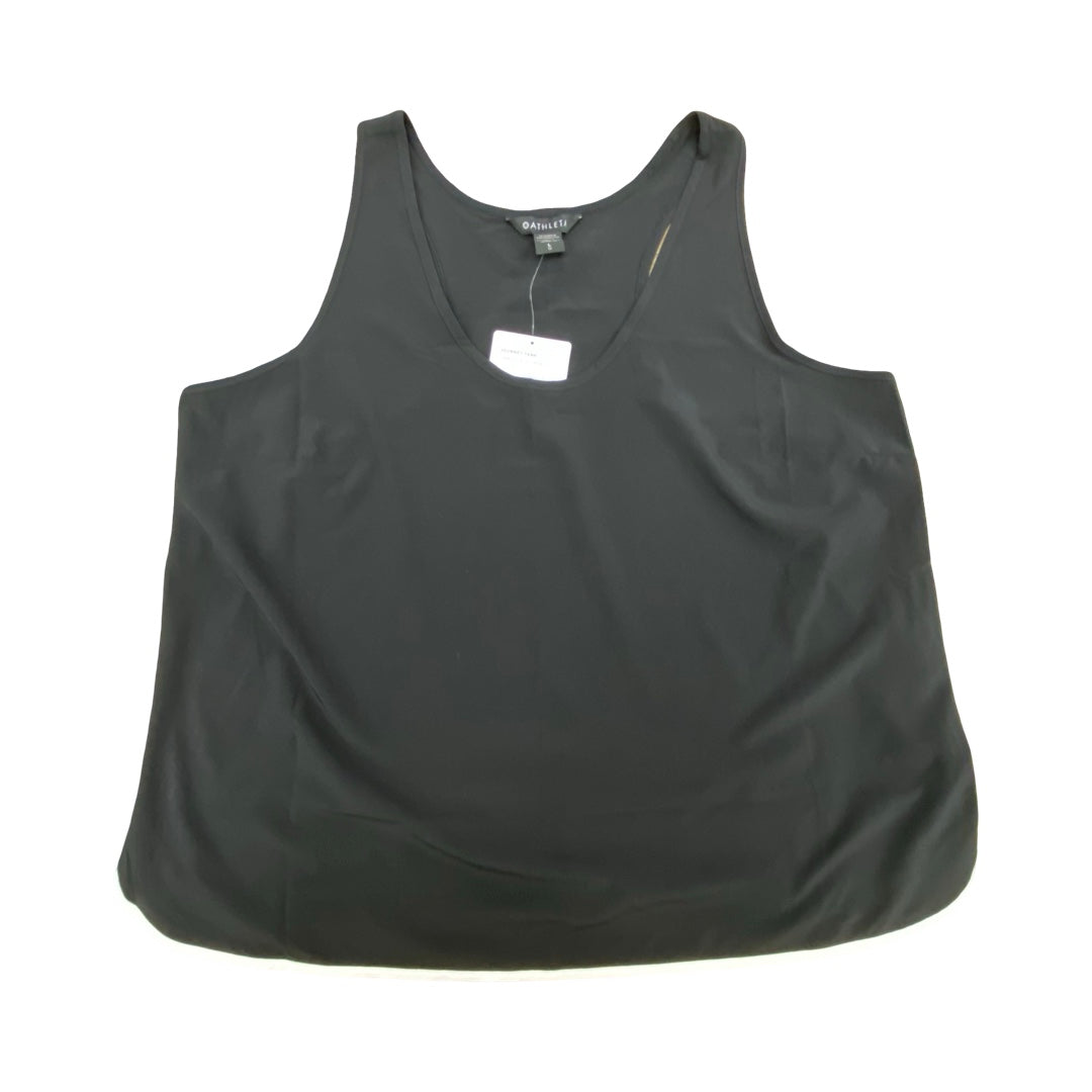 Athletic Tank Top By Athleta In Black & White, Size:L