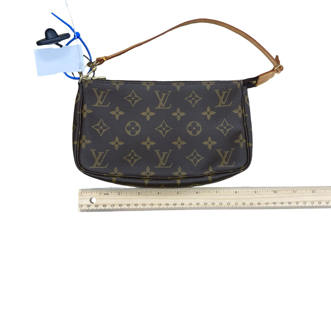 Handbag Luxury Designer By Louis Vuitton In Brown, Size:Small
