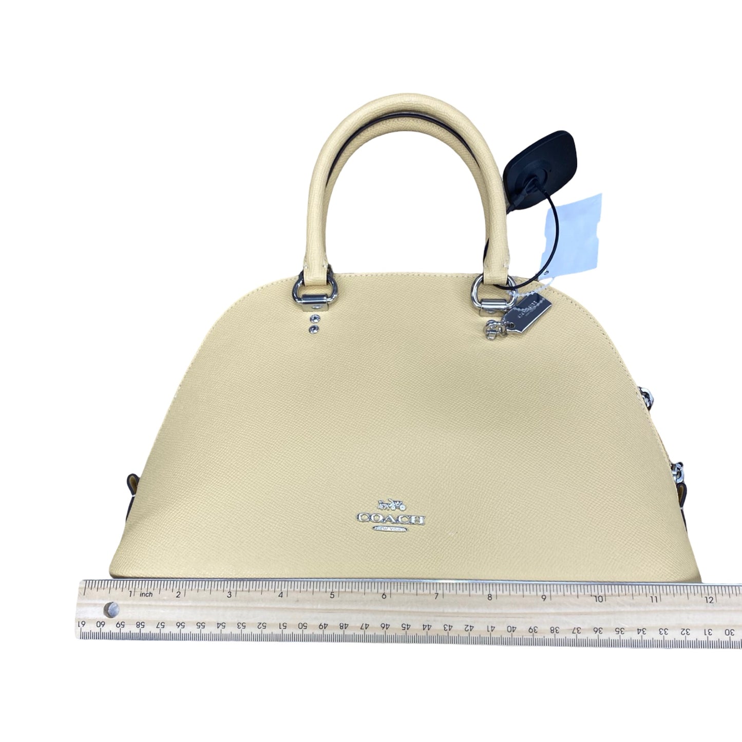 Handbag Designer By Coach In Yellow, Size:Small