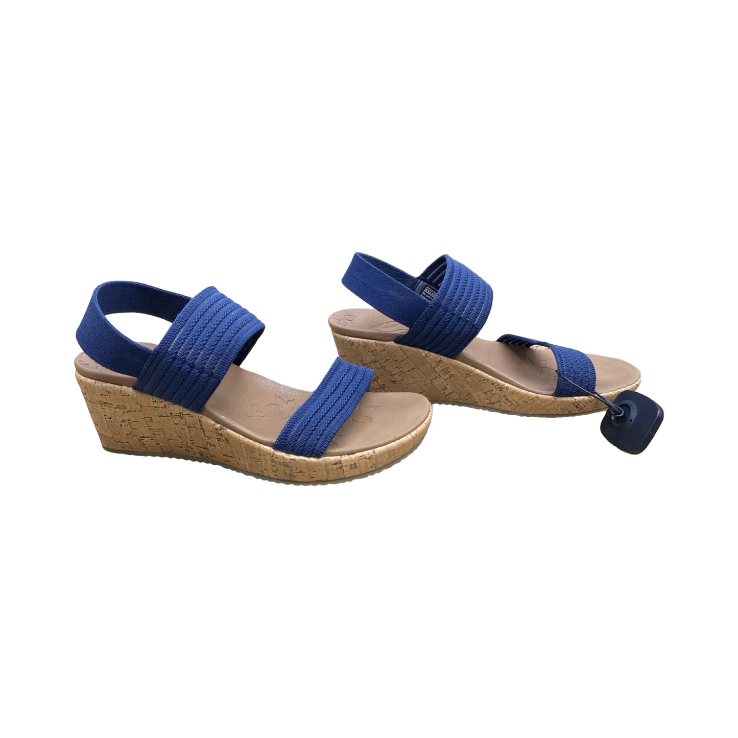 Sandals Heels Wedge By Skechers In Blue, Size:8.5