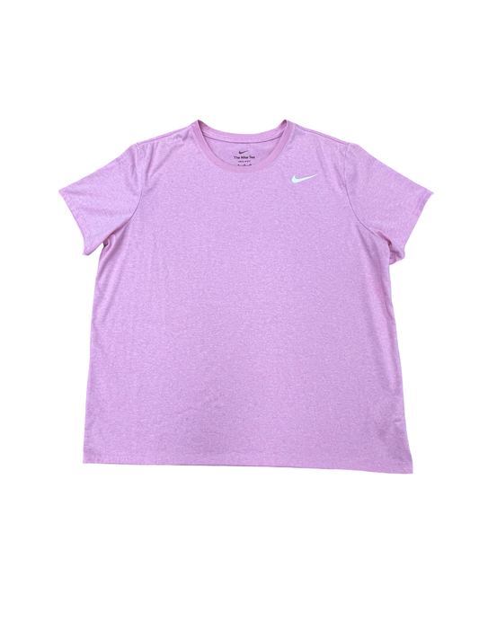 Athletic Top Ss By Nike In Pink, Size:Xl