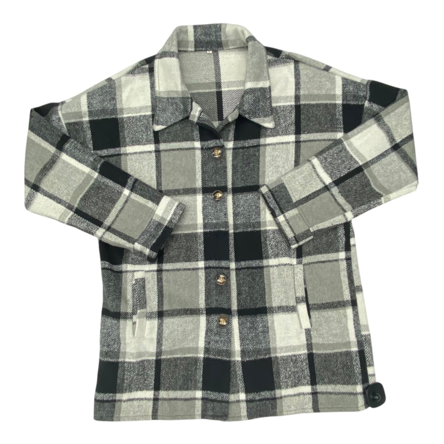 Jacket Shirt By Clothes Mentor In Plaid Pattern, Size:M