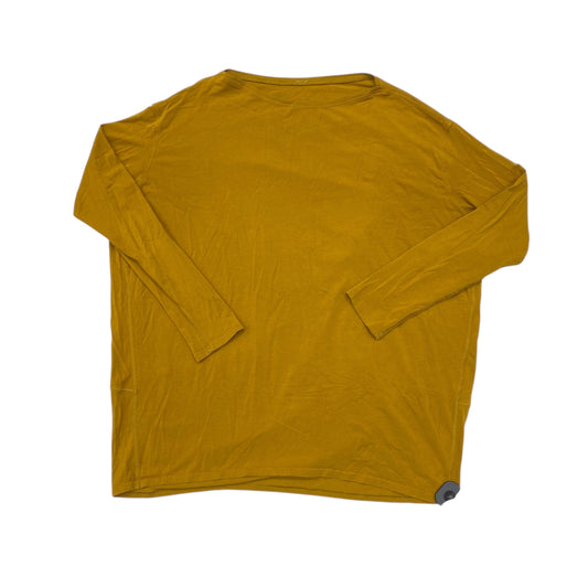 Athletic Top Ls Crewneck By Lululemon In Gold, Size:L