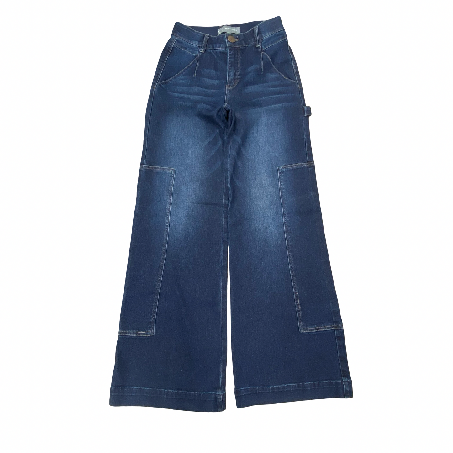 Jeans Wide Leg By Wit & Wisdom In Blue Denim, Size:24