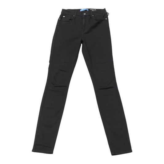 Jeans Skinny By 7 For All Mankind In Black Denim, Size:4