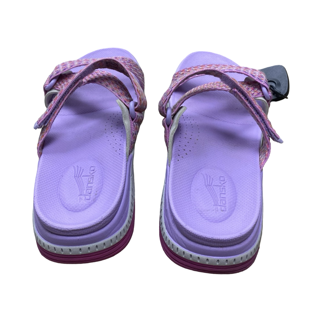 Sandals Flats By Dansko In Pink & Purple, Size:6