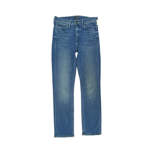Jeans Straight By Mother In Blue Denim, Size:0