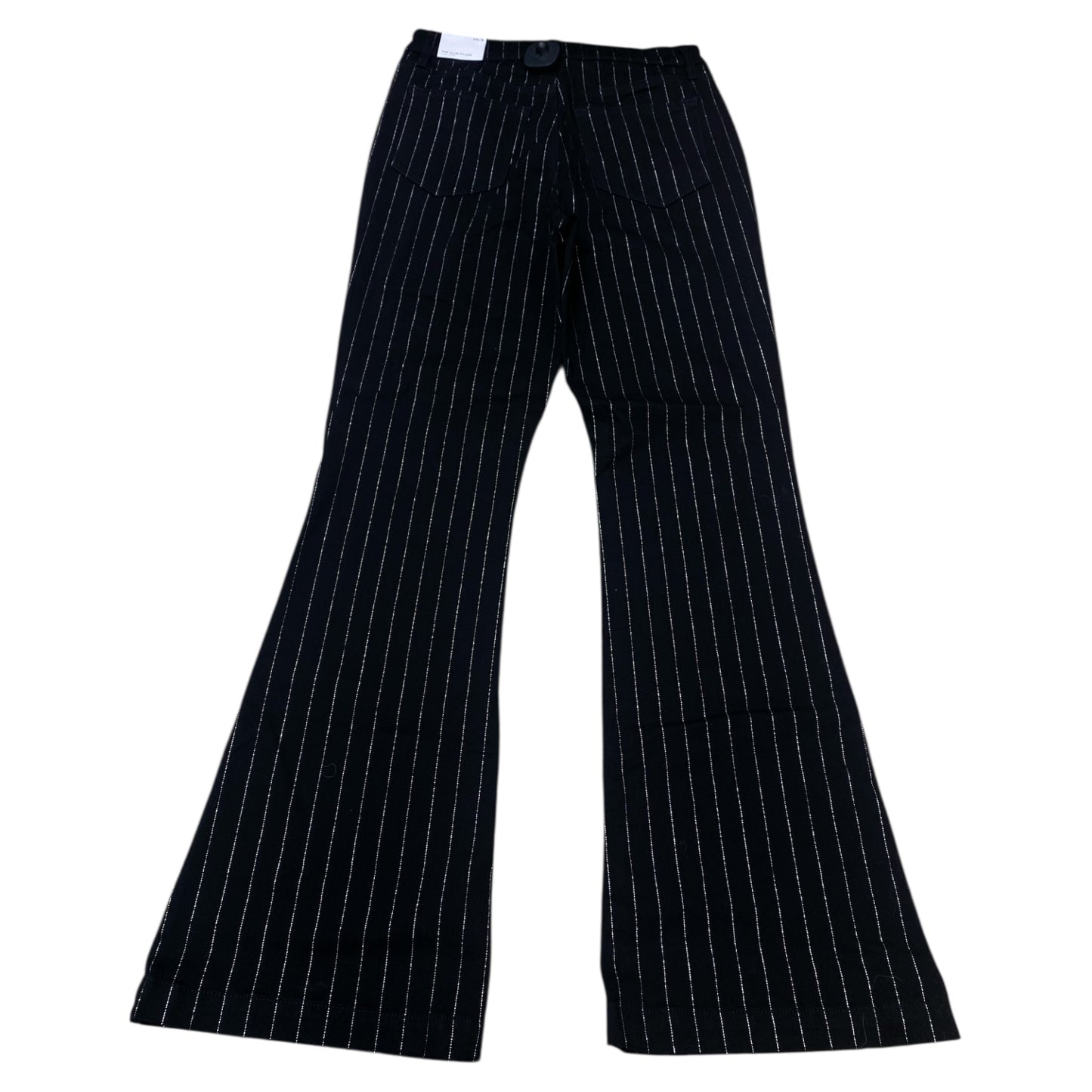 Jeans Flared By Loft In Black & Silver, Size:6