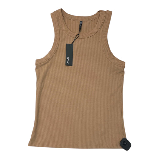 Top Sleeveless By Savvi In Brown, Size:L