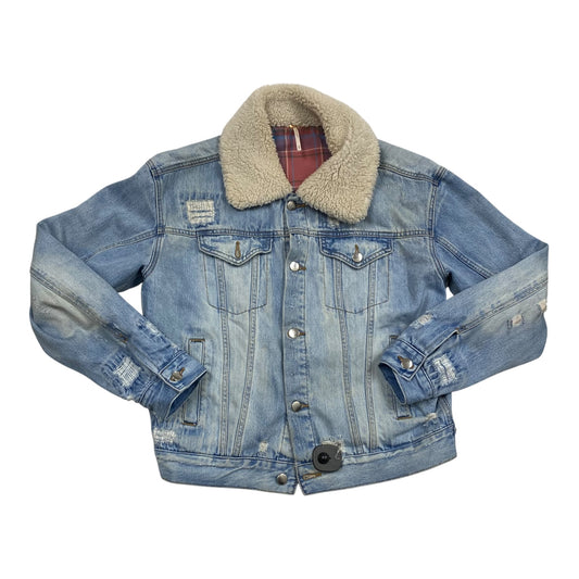 Jacket Denim By Free People In Blue, Size:Xs