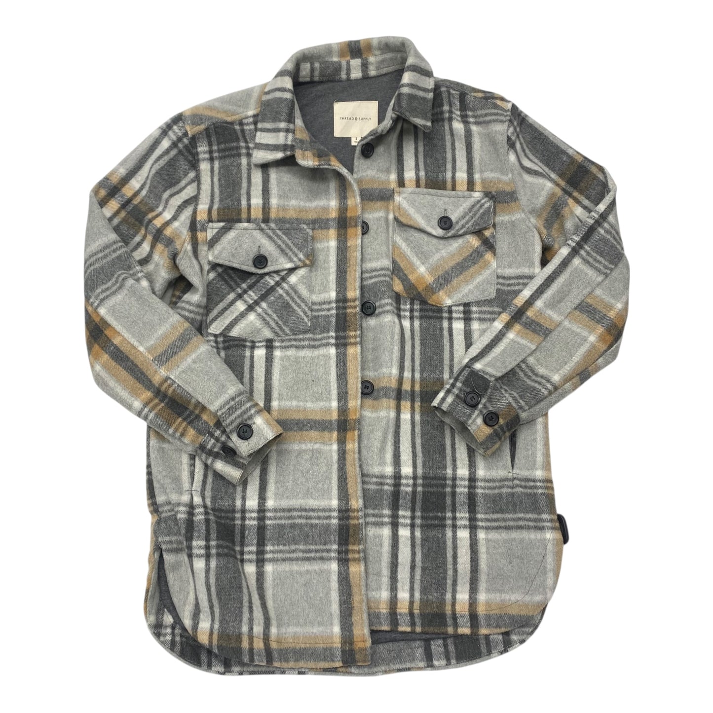 Jacket Shirt By Thread And Supply In Plaid Pattern, Size:S
