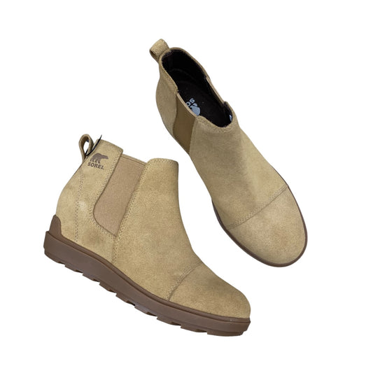 Boots Ankle Heels By Sorel In Beige, Size:7
