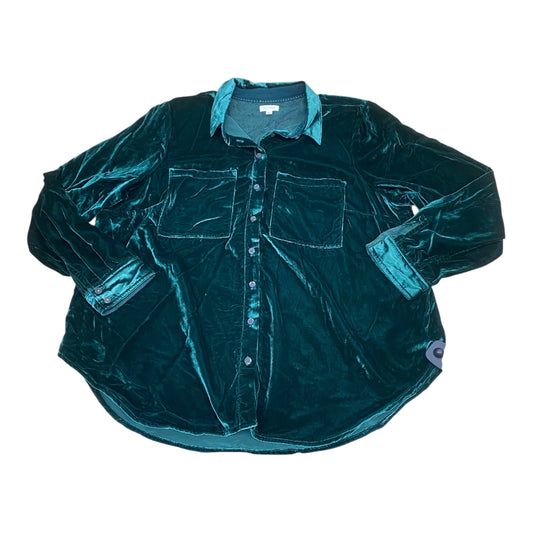 Top Ls By Pilcro In Green, Size:1X