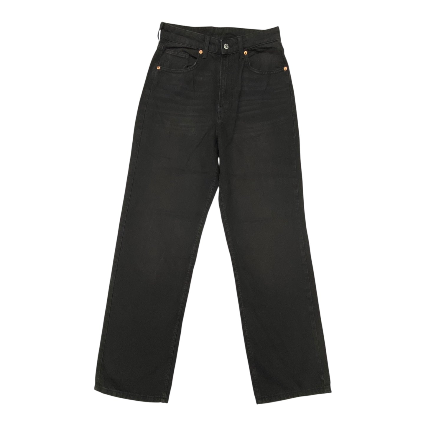 Jeans Wide Leg By &Denim In Black, Size:8