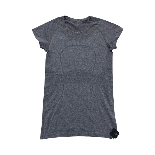 Athletic Top Ss By Lululemon In Grey, Size:6