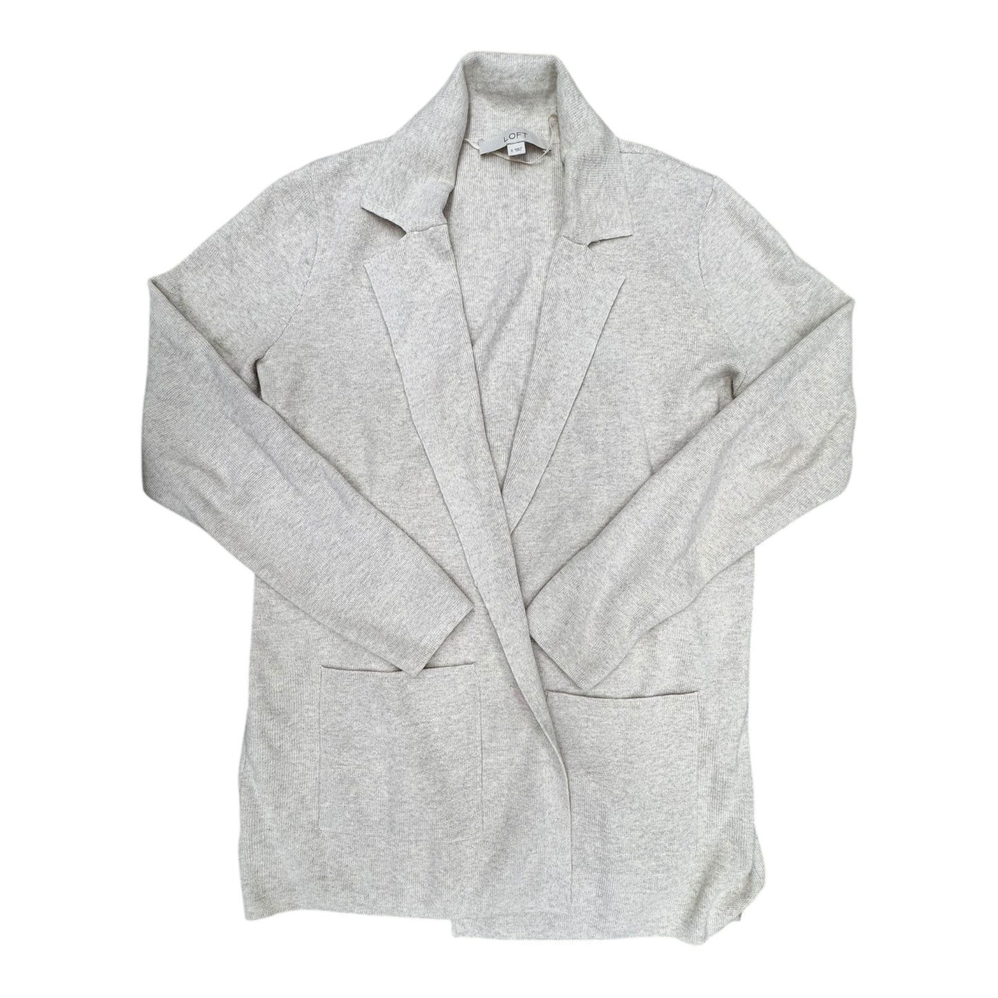 Sweater Cardigan By Loft In Beige, Size:S