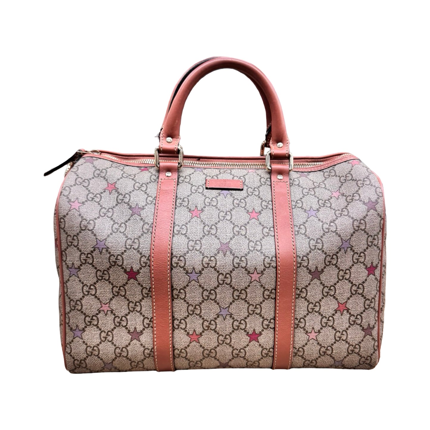 Handbag Supreme Canvas Tattoo Stars Joy Boston 35 Luxury Designer By Gucci In Multi, Size:Medium