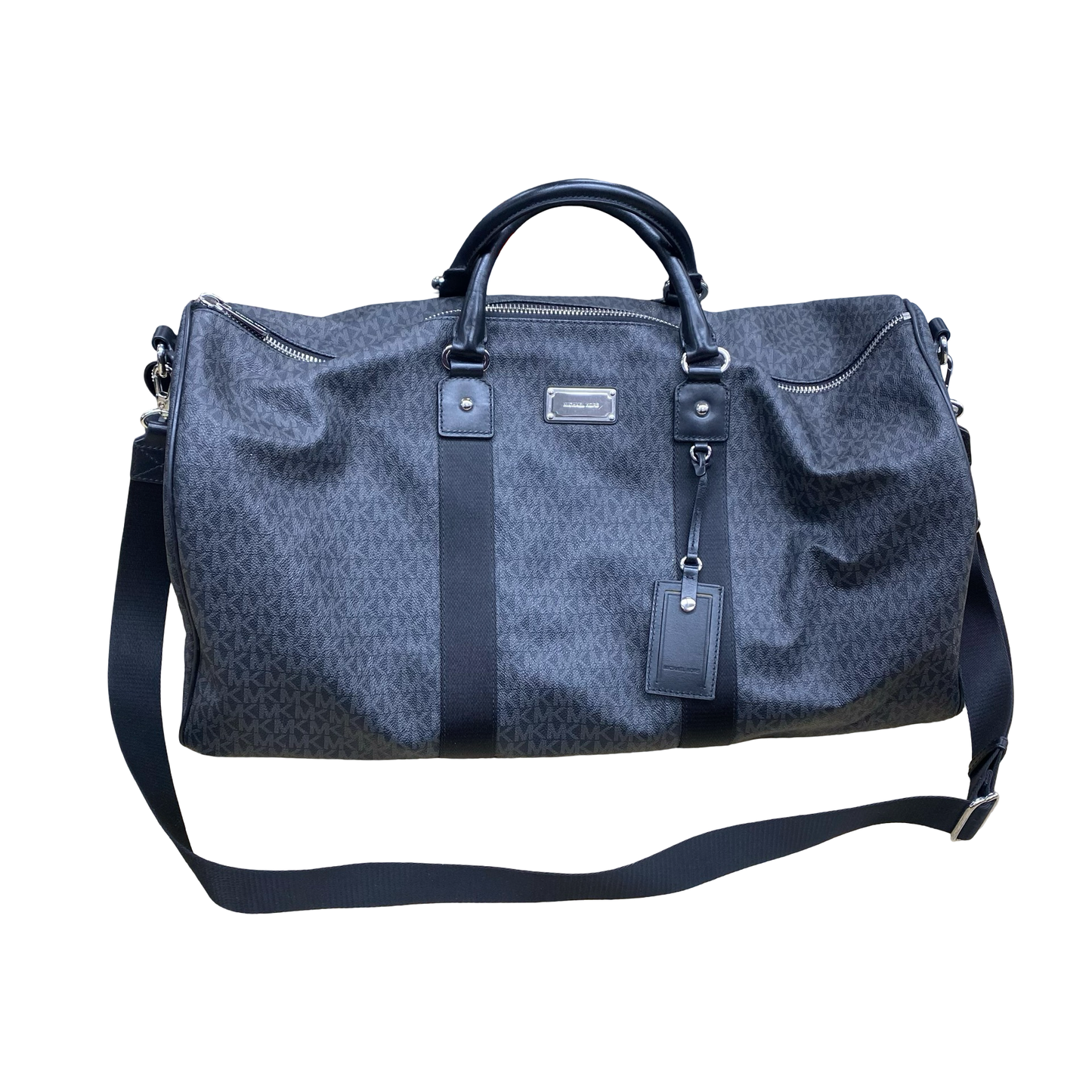Duffle And Weekender Designer By Michael Kors In Black & Grey, Size:Large