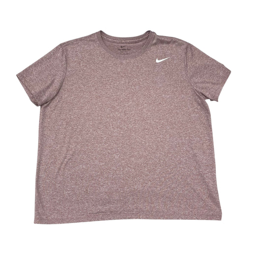 Athletic Top Ss By Nike In Mauve, Size:Xl
