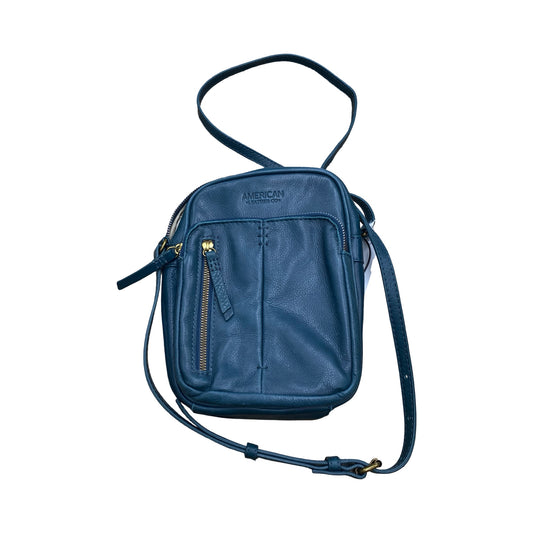 Handbag Leather By Cmc In Teal, Size:Small