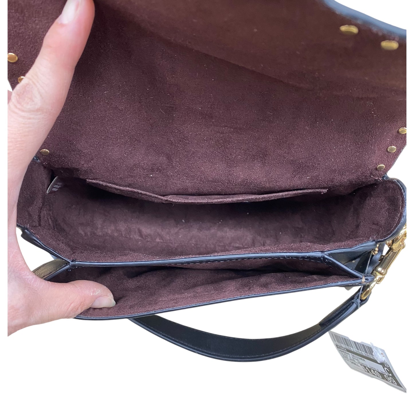 Handbag Designer By Coach In Black & Brown, Size:Small