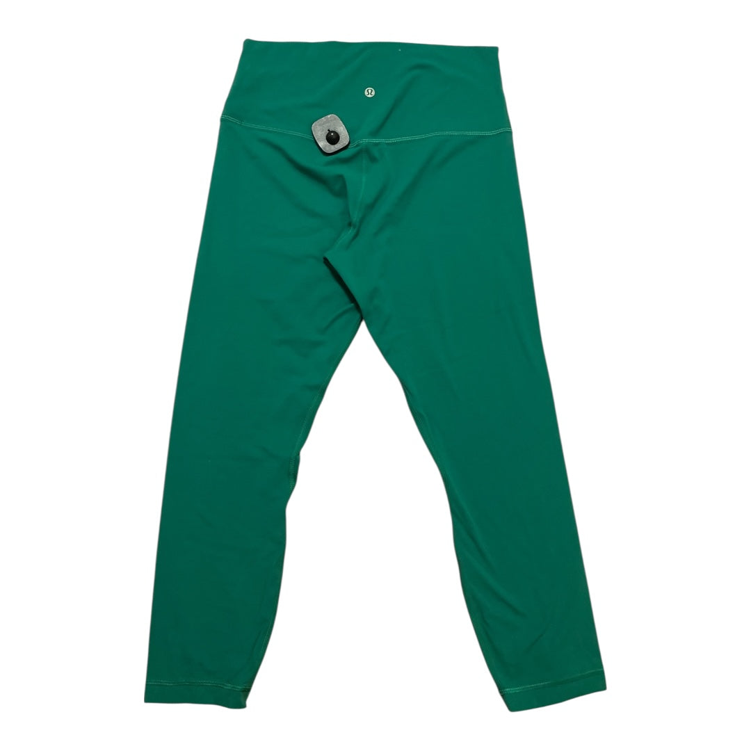 Athletic Leggings By Lululemon In Green, Size:10