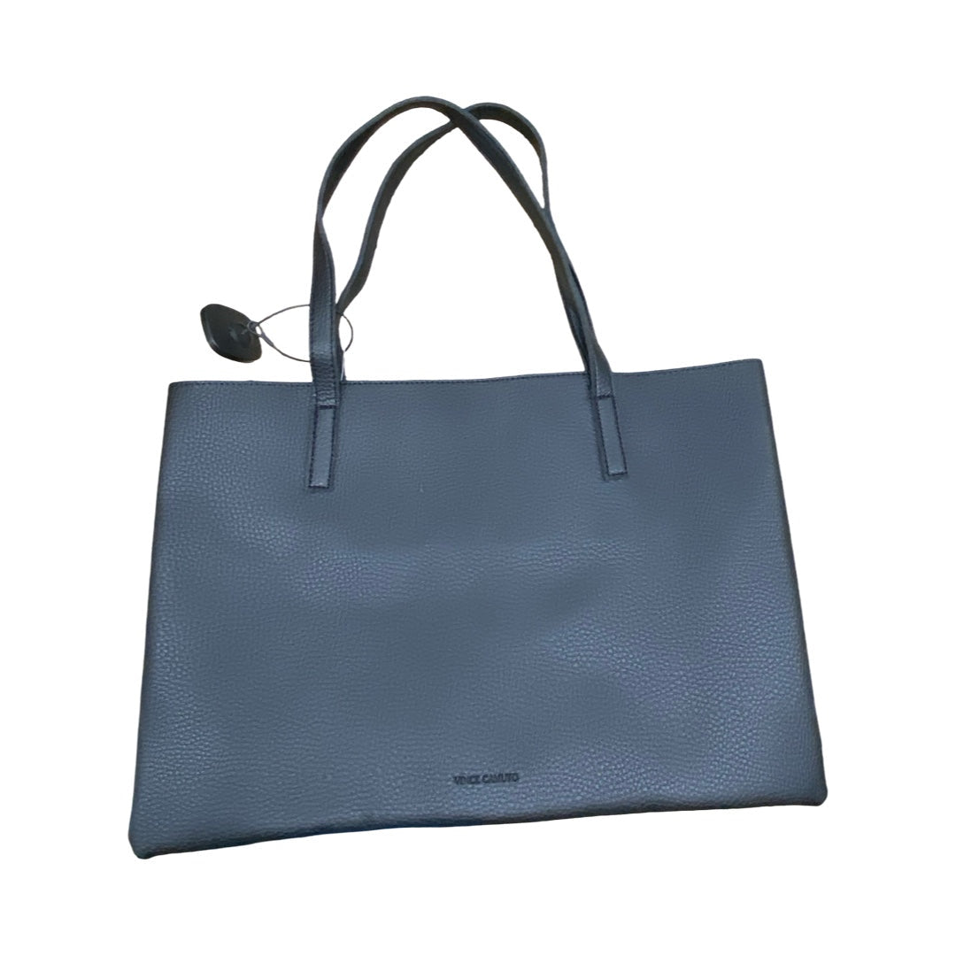 Handbag Leather By Vince Camuto In Black & Grey, Size:Large