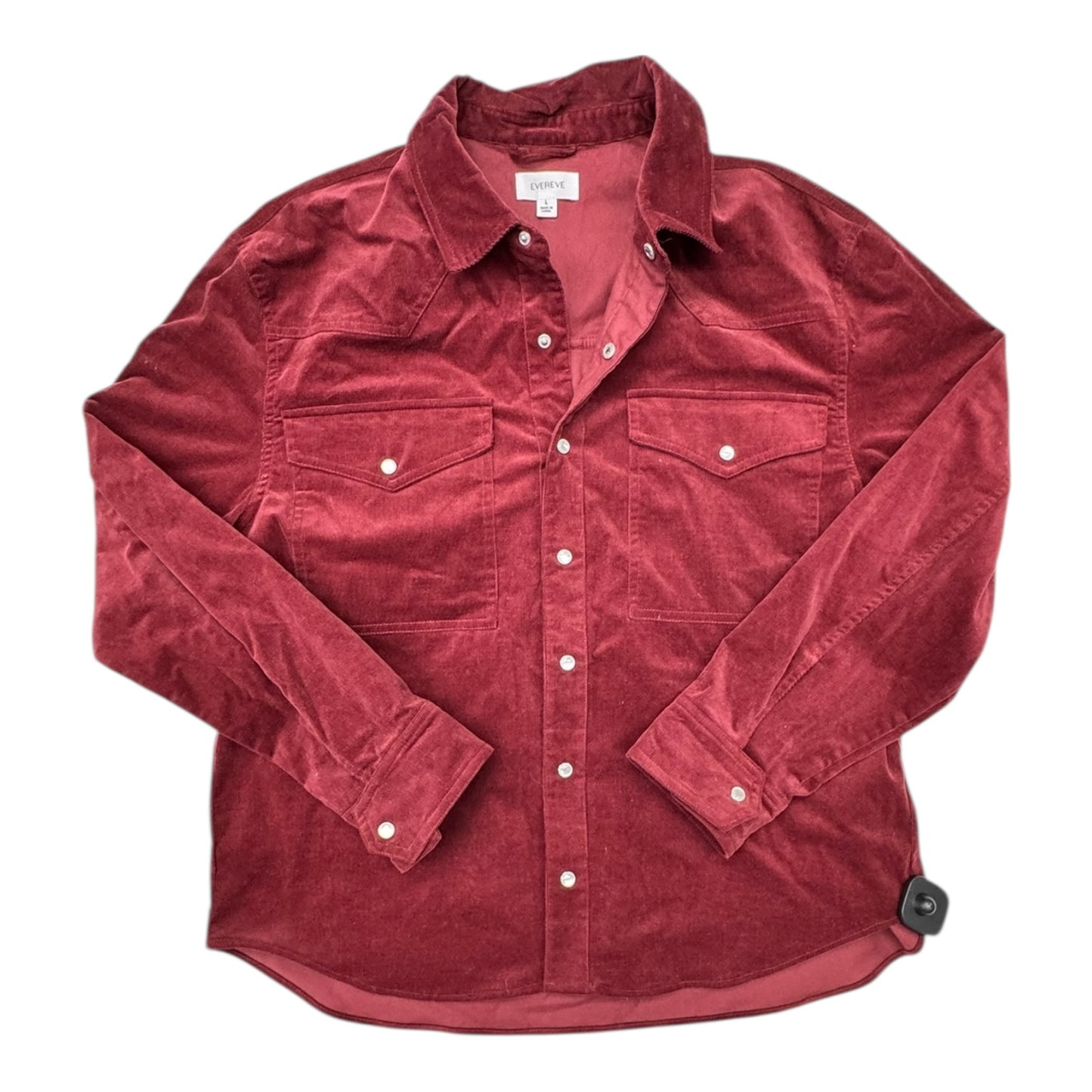 Jacket Shirt By Evereve In Maroon, Size:L