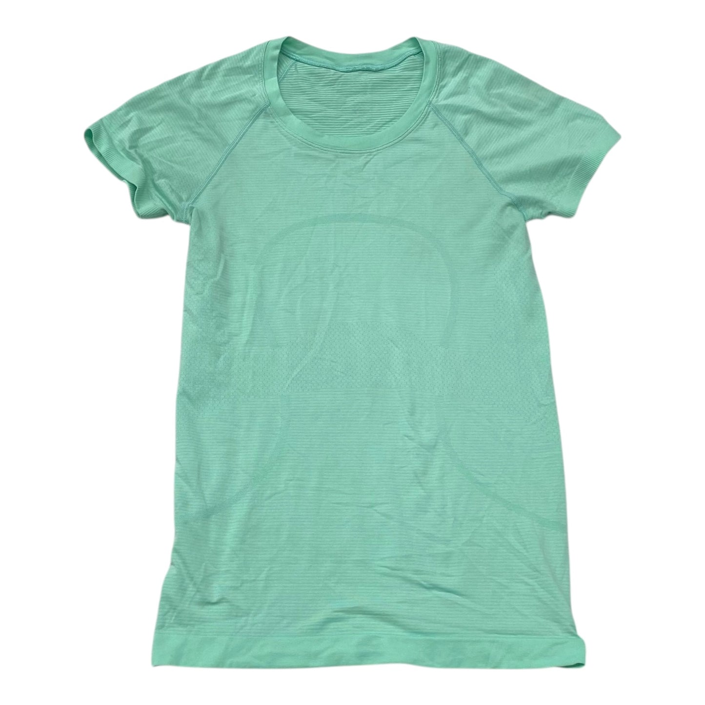Athletic Top Ss By Lululemon In Teal, Size:S