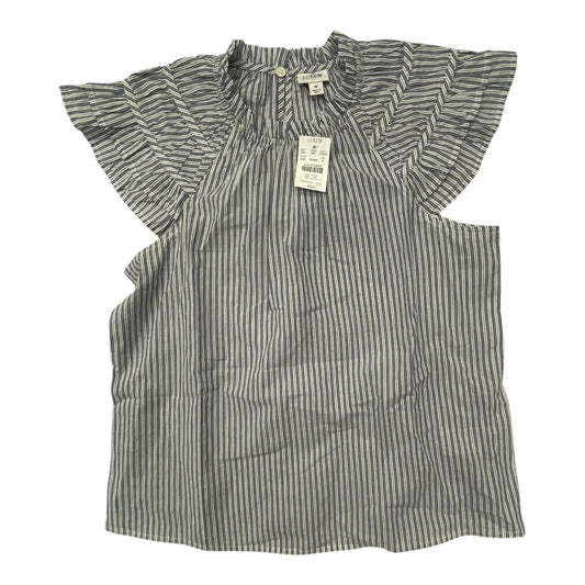 Top Ss By J. Crew In Grey & White, Size:M