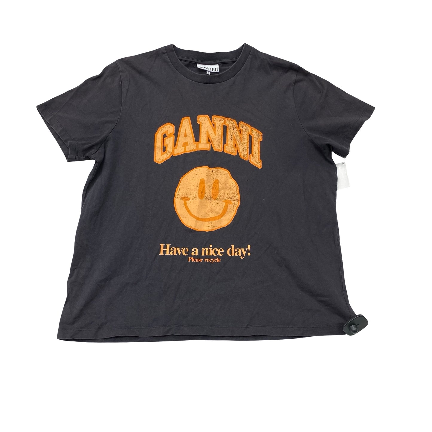 Top Ss By Ganni In Grey, Size:M