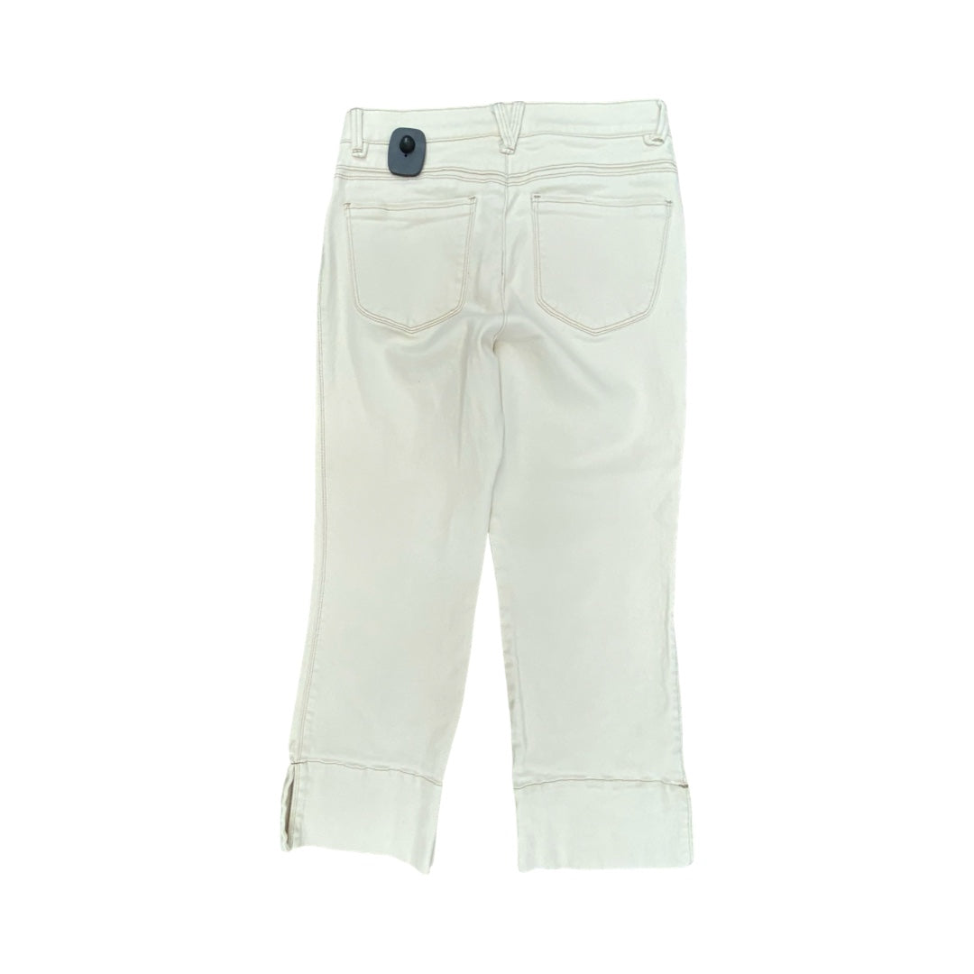 Jeans Wide Leg By Democracy In Cream Denim, Size:4P
