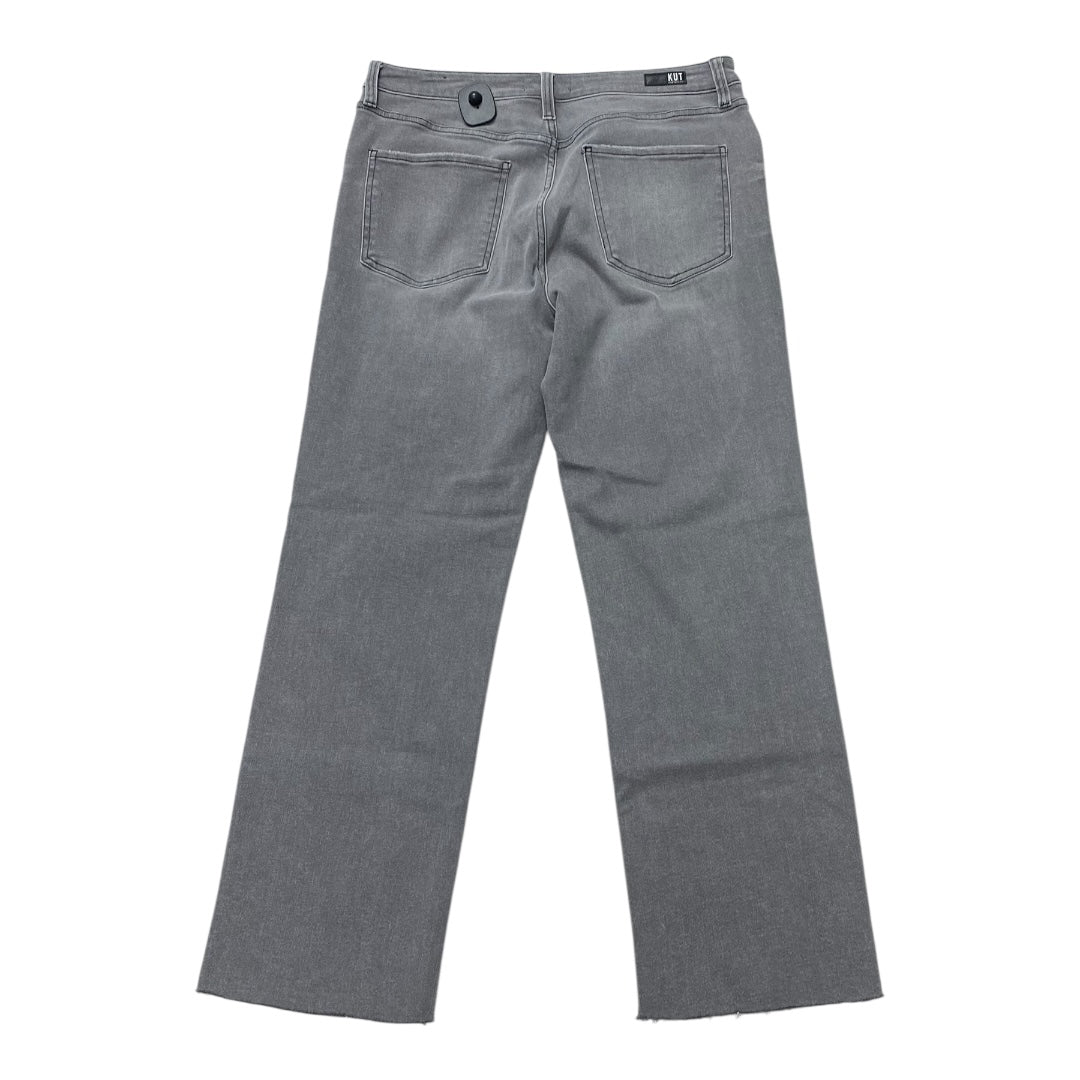Jeans Straight By Kut In Grey Denim, Size:14