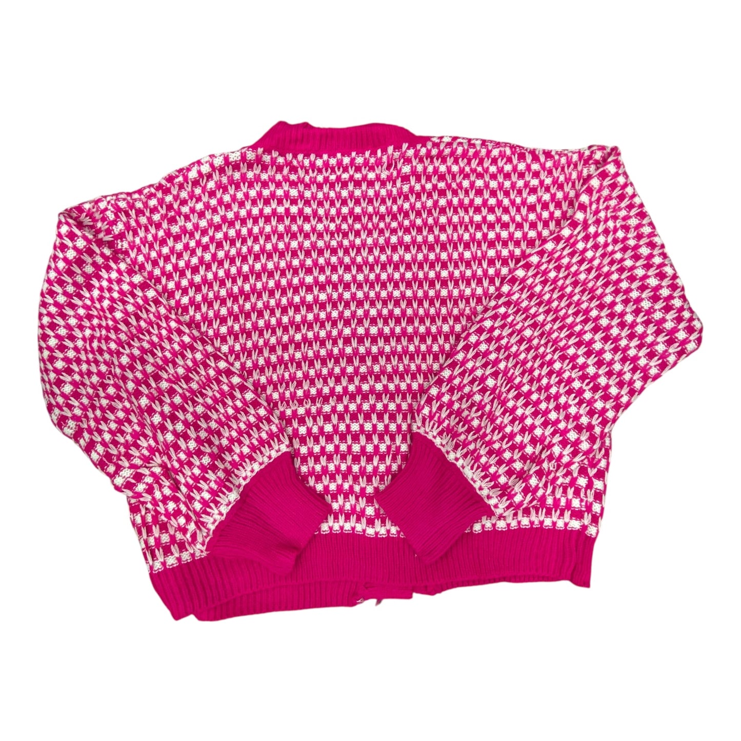 Sweater Cardigan By Cmc In Pink, Size:S