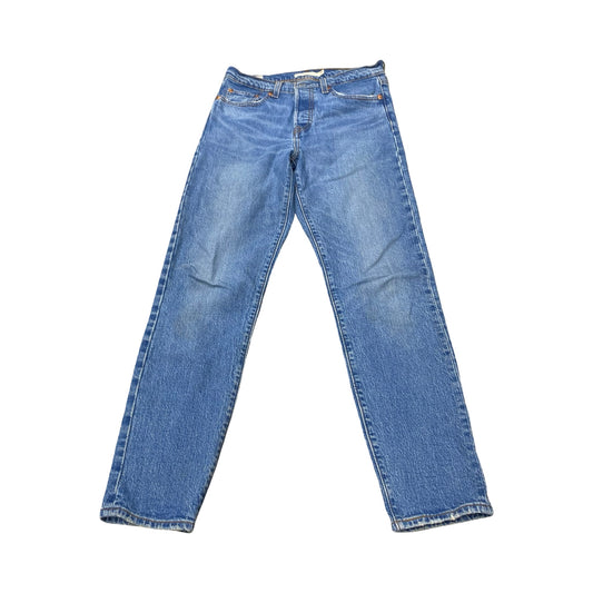 Jeans Straight By Levis In Blue Denim, Size:2