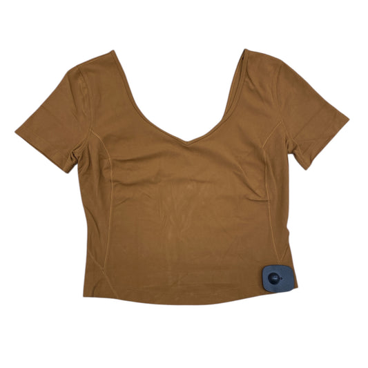 Athletic Top Ss By Lululemon In Brown, Size:8