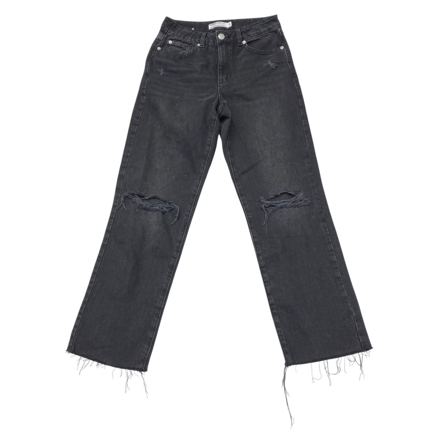 Jeans Straight By Garage In Black Denim, Size:2