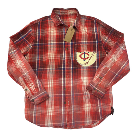 Top Ls By TC In Plaid Pattern, Size:L