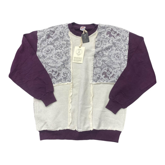 Top Ls By Jerzees In Purple & White, Size:Xl