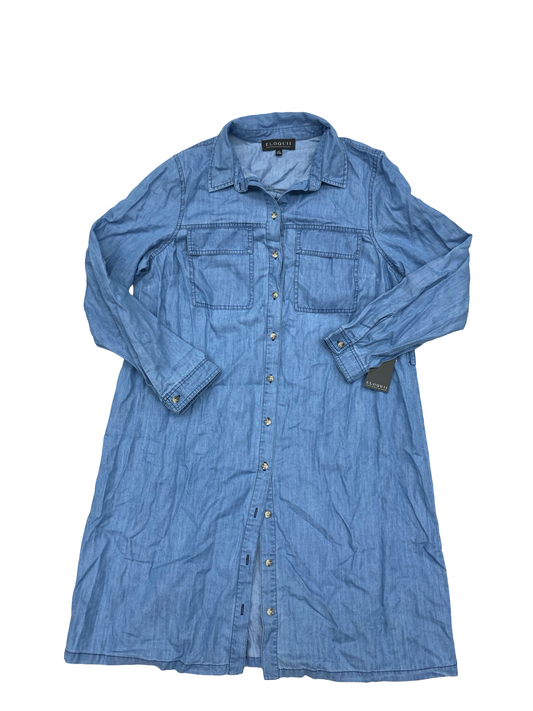 Dress Casual Midi By Eloquii In Blue, Size:14