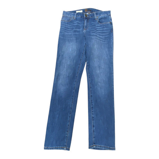 Jeans Straight By Kut In Blue Denim, Size:4