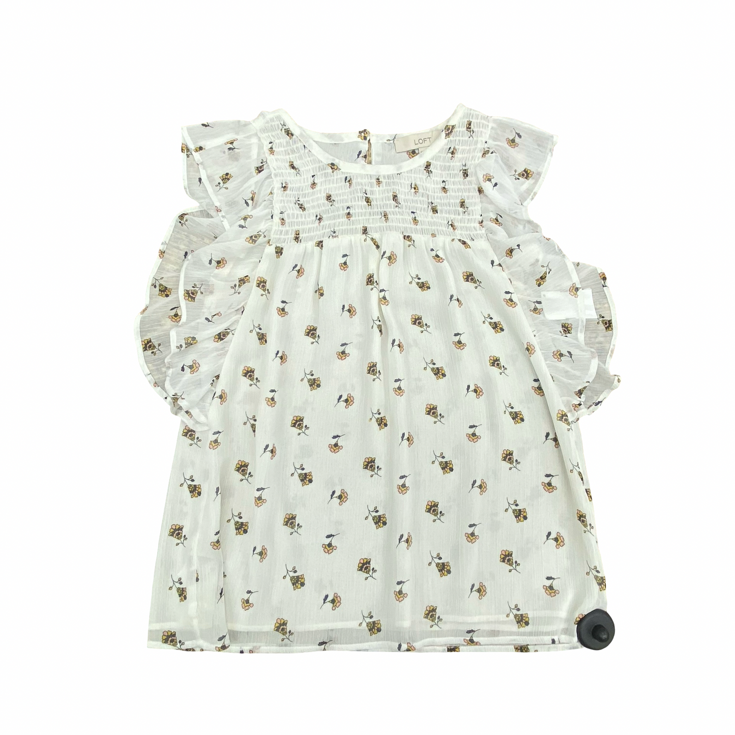 Top Sleeveless By Loft In Floral Print, Size:Xs