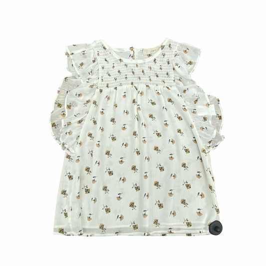 Top Sleeveless By Loft In Floral Print, Size:Xs