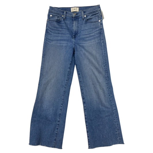 Jeans Straight By 7 For All Mankind In Blue Denim, Size:4