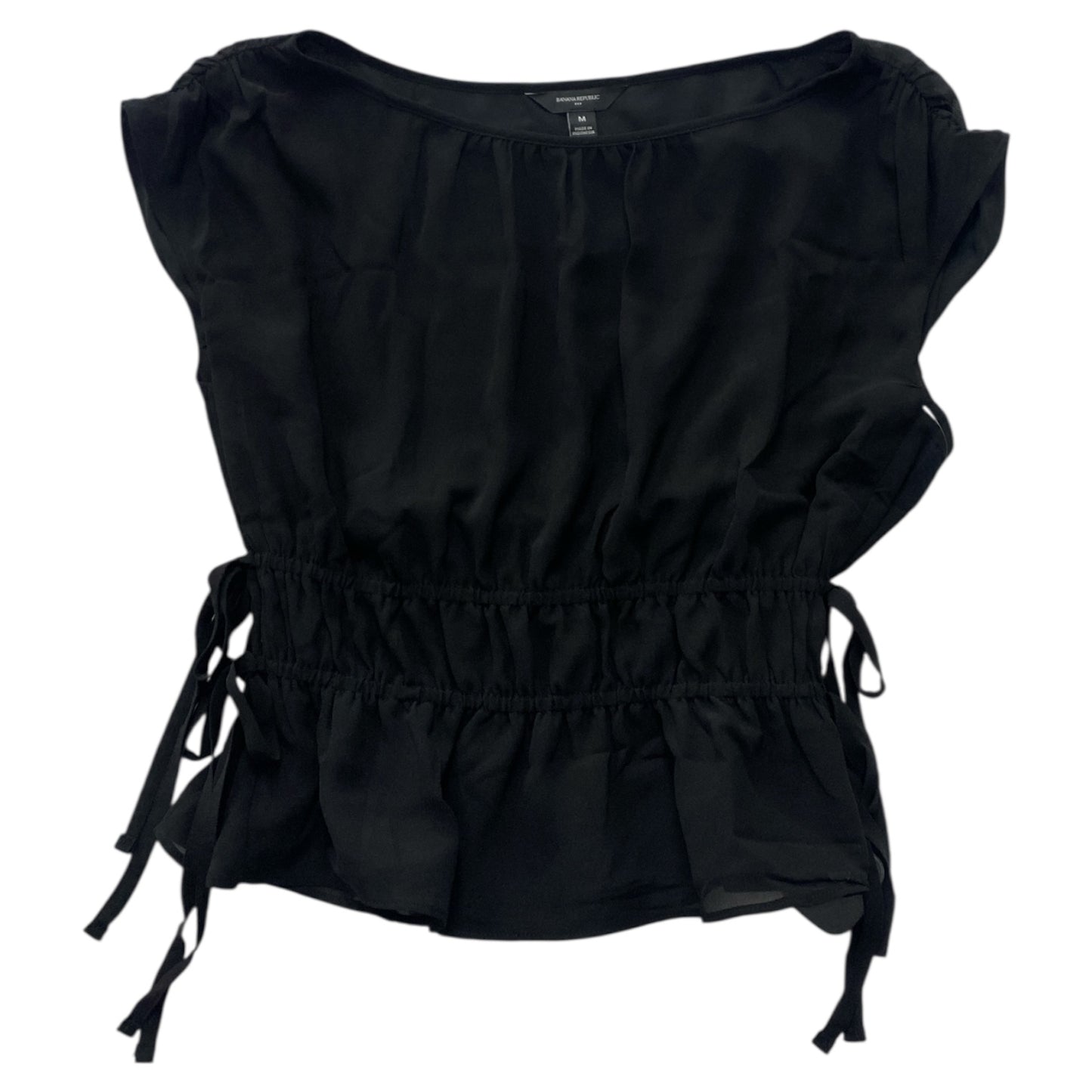 Top Sleeveless By Banana Republic In Black, Size:M